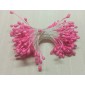 Тычинки маленькие глянцевые ярко-розовые 3-4мм 200шт